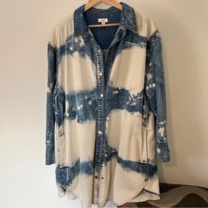 Bleached Oversized Denim Jean Jacket